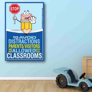 Parents and visitors are not allowed into the classroom