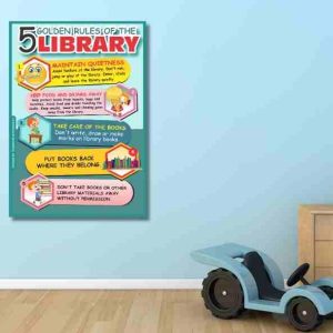 Library rules flex banner