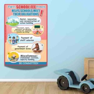 Paying school fee promptly flex banner