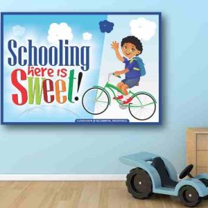 Schooling here is sweet flex banner