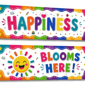 Happiness blooms here paired poster