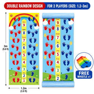 2 Players rainbow hands and feet hopscotch