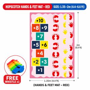 3 Players number, hands and feet hopscotch