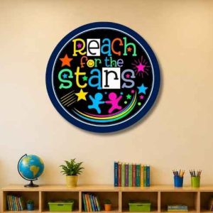 Reach for the stars round poster