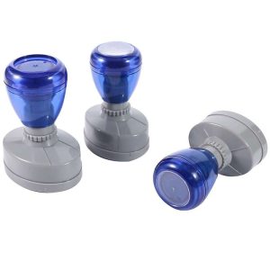 Customizable oval shape self inking stamp
