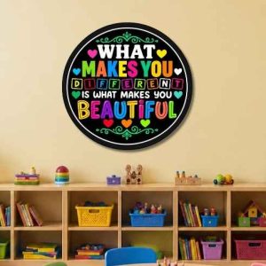 What makes you different is what makes you beautiful round poster