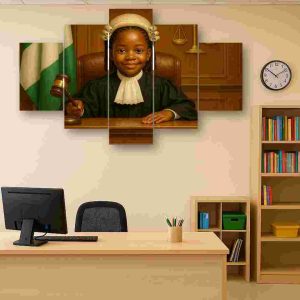 Child lawyer ready to use 5 panel canvas wall art