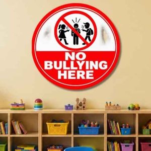 No bullying round poster