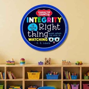 Integrity character counts round poster