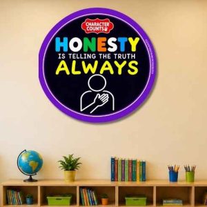 HONESTY CHARACTER COUNTS ROUND POSTER