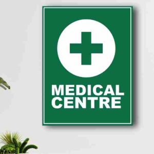 Library medical center signage