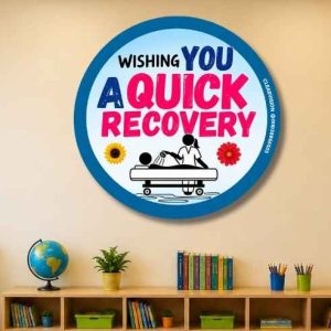 Wishing you quick recovery round poster