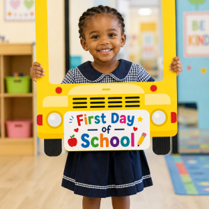 School bus first day of school prop