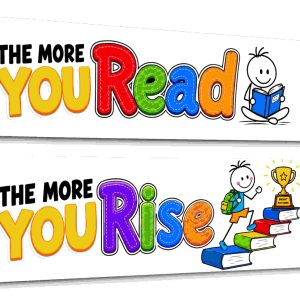 The more you read, the more you rise paired poster